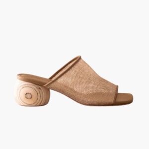 DETAILS: HUMA BLANCO Women's Milla Mule Latte Jute Slip on Sandals Size EU 37 US